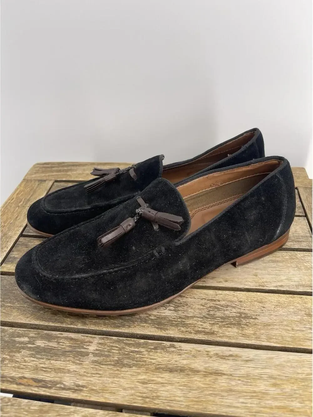 ALDO‎ Navy Suede Tassel Loafers Men’s US8 EU41